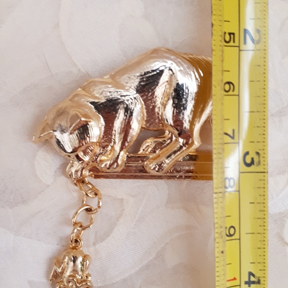 Wonderful gold tone articulated cat pin brooch - Picture 6 of 6